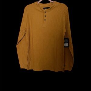 Junk Food Clothing Men's Golden Waffle Knit Henley